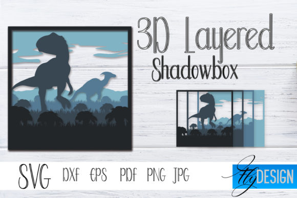 3d Layered SVG. Dinosaur 5: A Strategic Design Resource for Modern Creators