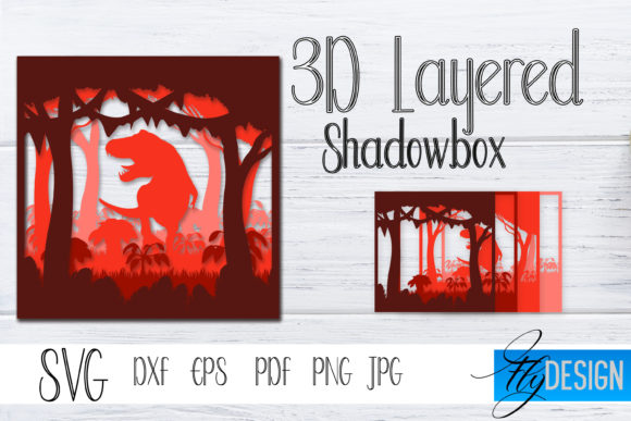 3D Layered SVG Dinosaurs: Bringing Prehistoric Art to Life with Digital Craft