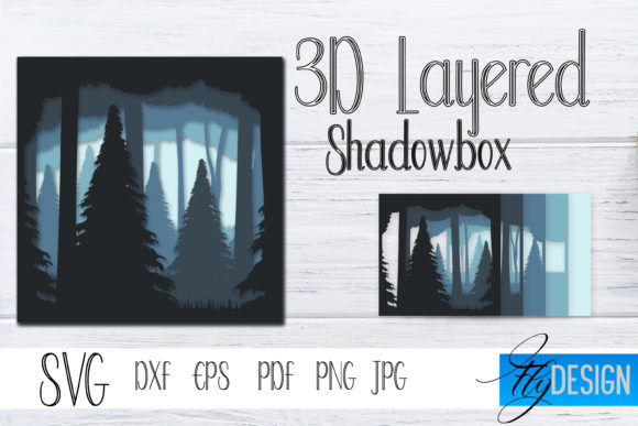 3D Layered SVG Shadowbox Nature 2 for Stunning Depth