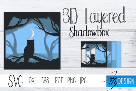 3D Layered SVG Shadowbox Nature 5