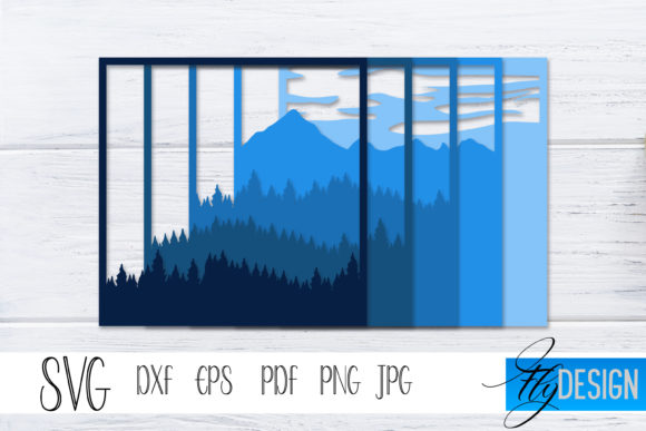 3D Layered SVG: Shadowbox Nature 8