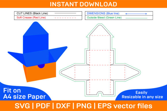 Cake Box & Gift Box Packaging Dieline Guide