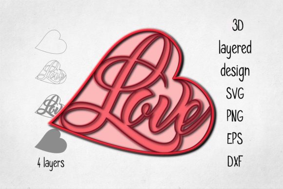 Crafting With Dimension: The Art and Appeal of the 3D Layered Love Heart