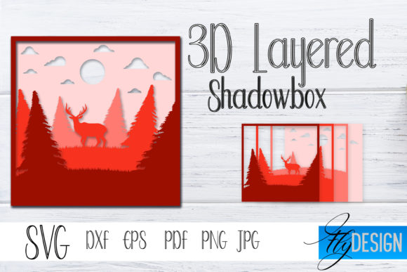 Create Stunning 3D Shadowbox Art with Nature 4 SVGs