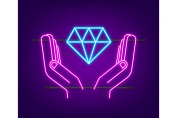 Diamond Neon with Hand Icon Design: A Bold Visual Trend Redefining Modern Branding