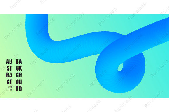 Embrace the Flow: 3D Blue Fluid Wave Spiral in Design
