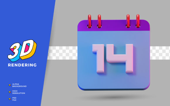 Getting the Most from a 3D Render Symbol Calendar of Number 14