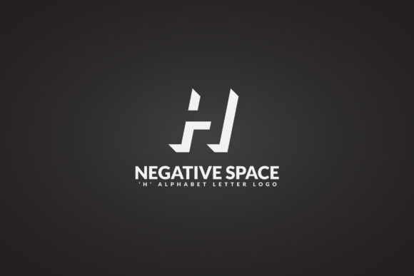 H Negative Space Logo