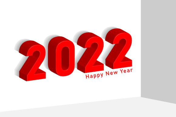 Happy New Year 2022 Typography 3: A Fresh Take on Celebratory Design