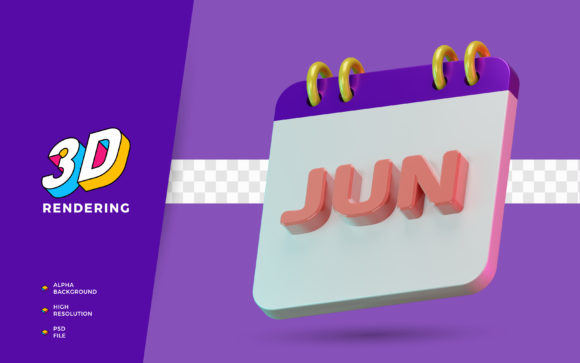 How June Calendar Month 3D Rendering Builds Structure for Visual Planning