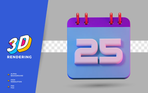How the 3D Render Symbol Calendar of Number 25 Can Sharpen Your Planning and Visual Communication