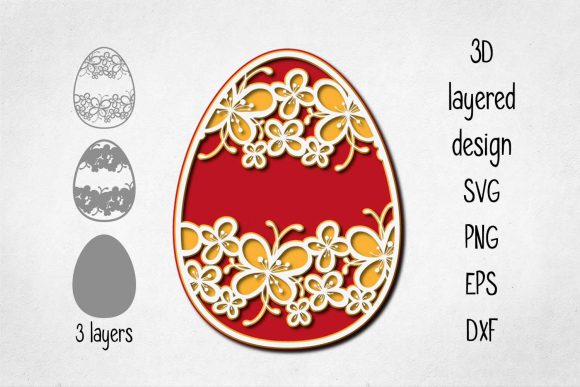 Layered Easter Egg Cut File for Creative Projects