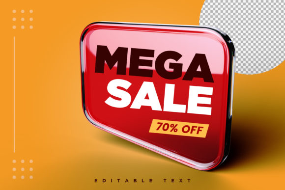 Mega Sale 3D Banner: Elevate Your Promotions with Depth and Impact