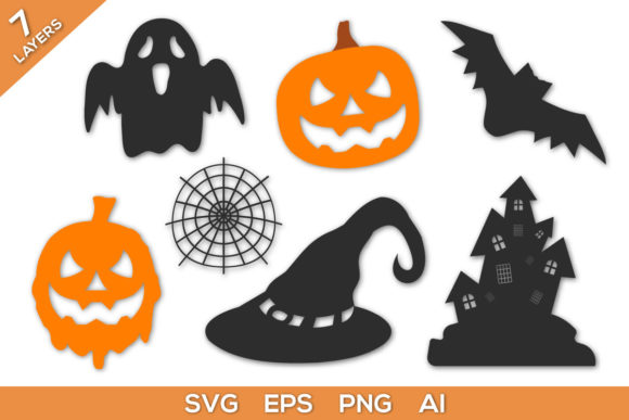 Multilayer 3D SVG Halloween Bundle for Creators
