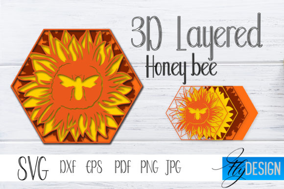 Strategic Depth in Design: How 3D Layered SVG. Honey Bee 3 Elevates Visual Communication