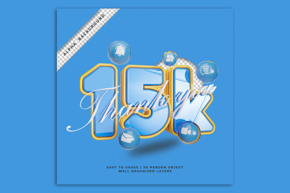 Thank You 15k Followers 3D Render: Creative Ways to Celebrate Milestones